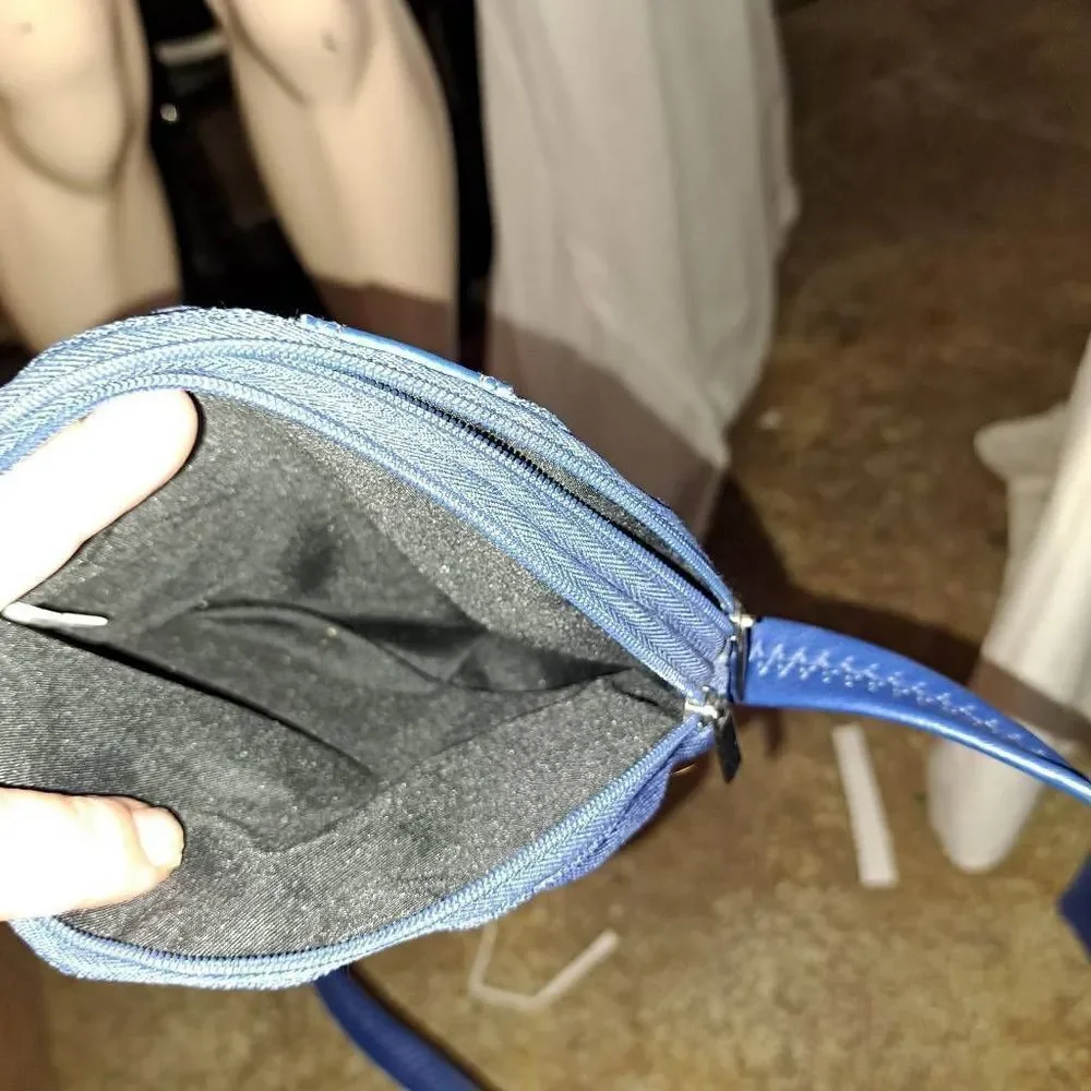 Bright Blue Round Crossbody Purse